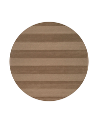 Måttanpassad Matta Stripe Boucle Brun Rund