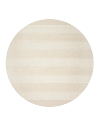 Måttbeställd Matta Stripe Boucle Ivory Rund