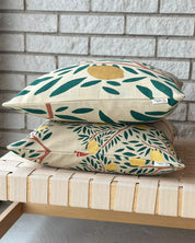 Kuddfodral Sunny Citrus Mörkgrön