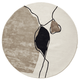 Maßgefertigter Teppich Abstract Ivory Rund