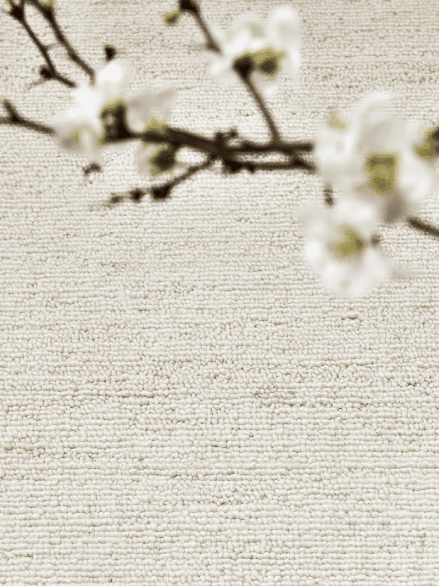 Måttanpassad Matta Boucle Ivory