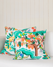 Kuddfodral Botanical Orange Vit