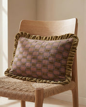 Kissenbezug Block Aubergine