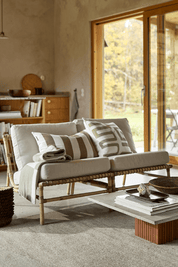 Kuddfodral Striped Beige