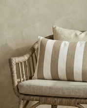 Kuddfodral Striped Beige