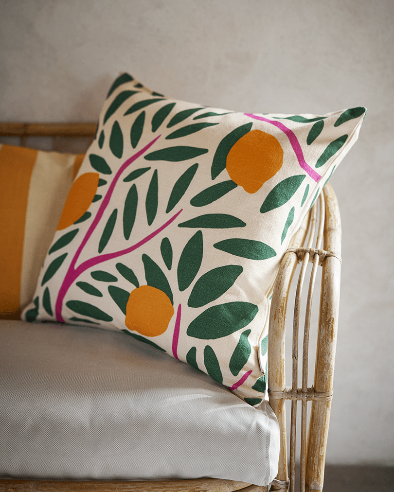 Kuddfodral Sunny Citrus Grön