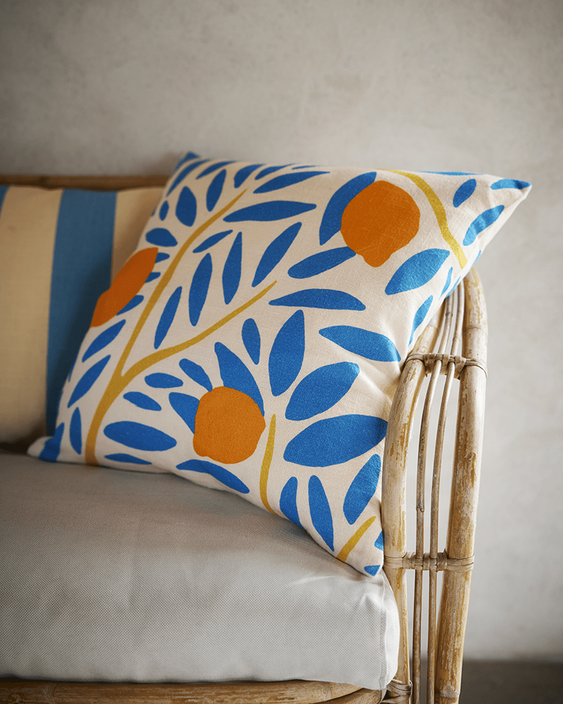 Kuddfodral Sunny Citrus Blå