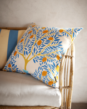 Kuddfodral Lemon Garden Blå