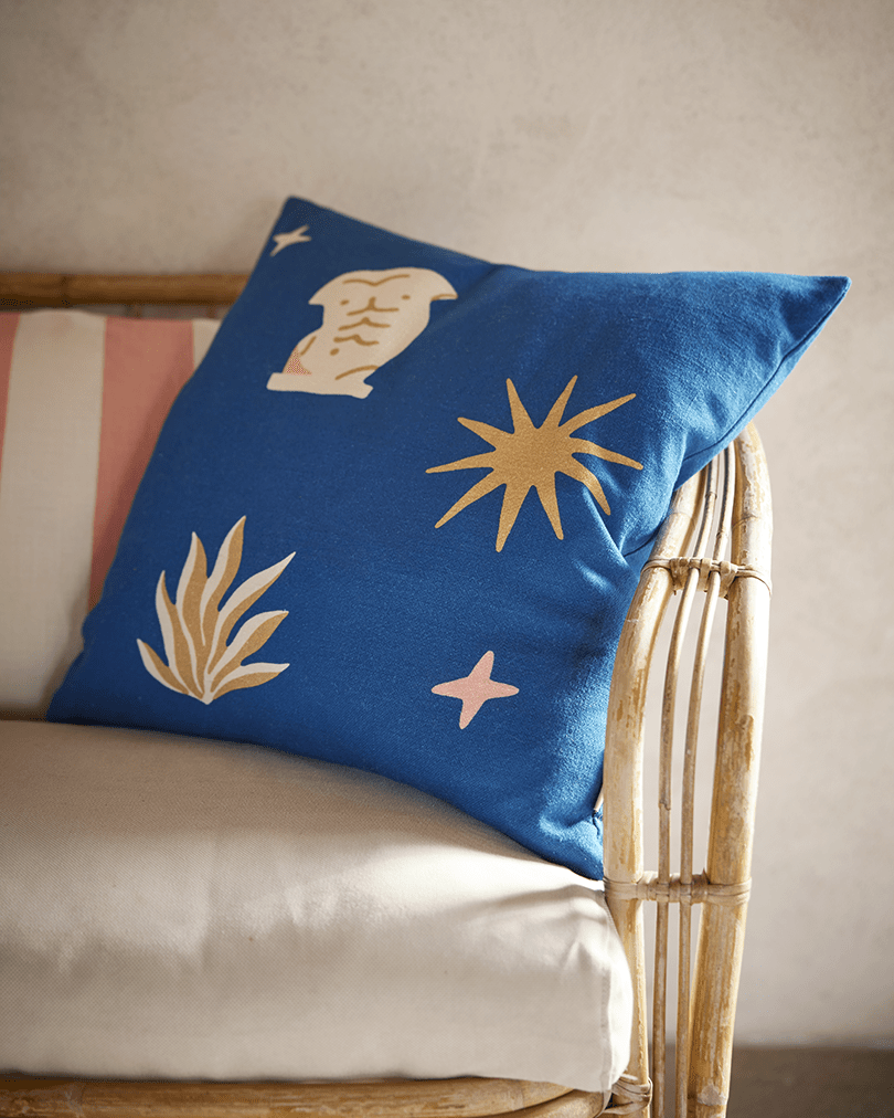 Kuddfodral Torso Blå