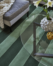 Måttanpassad Matta Stripe Boucle Grön