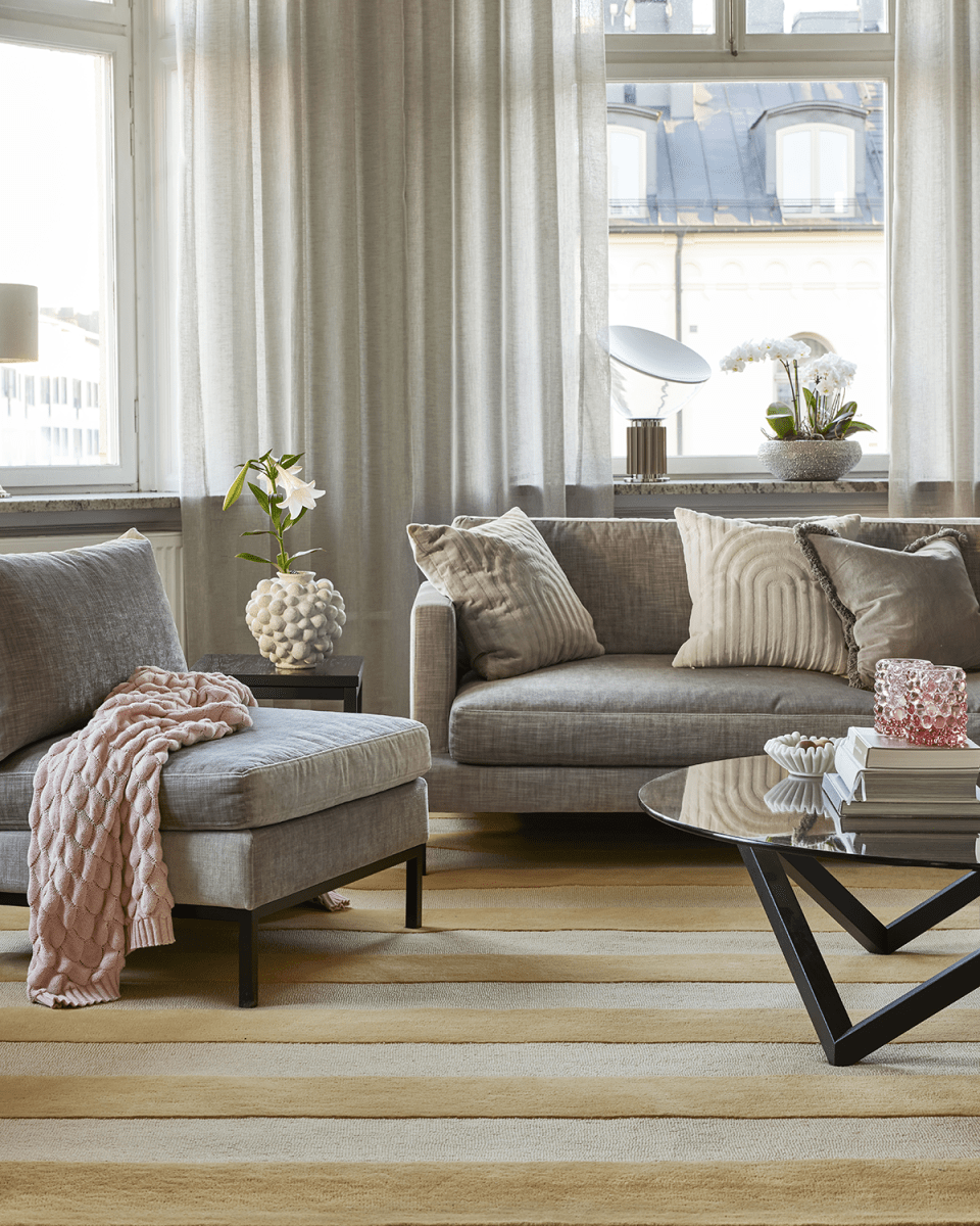 Mattprov Stripe Boucle Gul