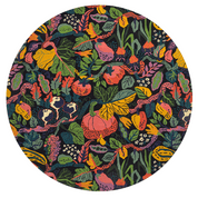 Måttanpassad Matta Heritage Garden Rund Charcoal Multi