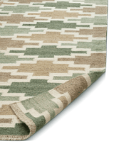 Maßgefertigter Teppich Korsnäs Grün/Beige