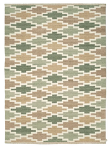 Matta Korsnes Grön/Beige