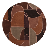 Måttanpassad Matta Modern Abstract Rund Multi Rost
