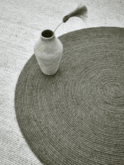 Måttanpassad Matta Merino Rund Mörkgrön