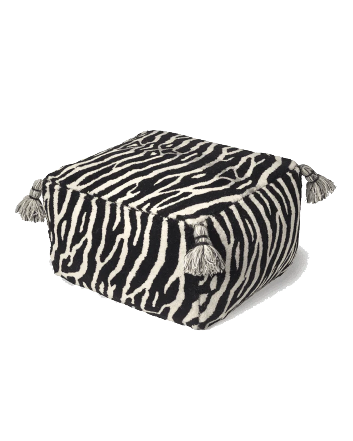 Puff Zebra Svart/Vit