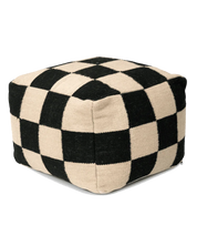 Puff Square Svart/Natur 50x50 cm - Classic Collection