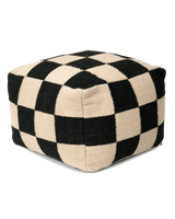 Puff Square Svart/Natur