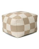 Puff Square Vit/Natur