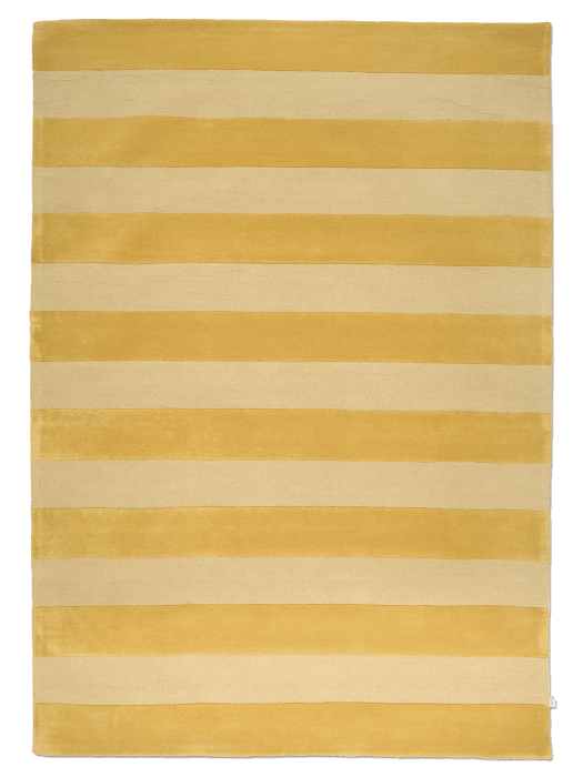 Maßgefertigter Teppich Stripe Boucle Gelb