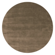 Måttanpassad Matta Solid Rund Brun