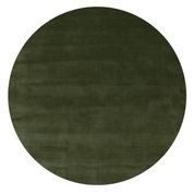 Måttanpassad Matta Solid Rund Skogsgrön