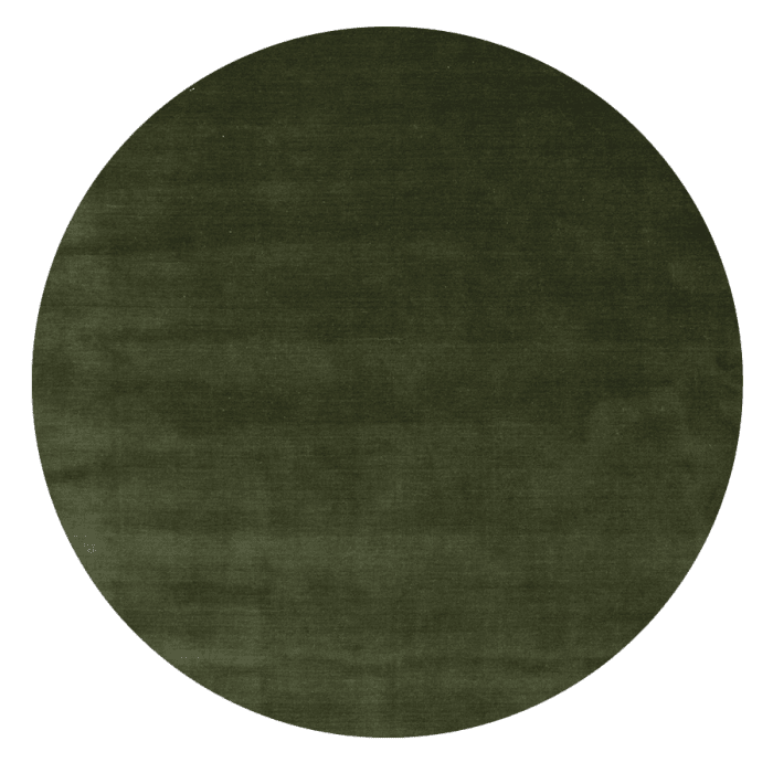 Måttanpassad Matta Solid Rund Skogsgrön