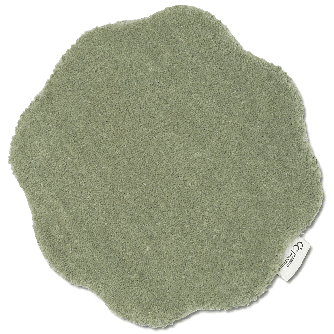 Mattprov av Matta Shell Grön. Frilagd bild.