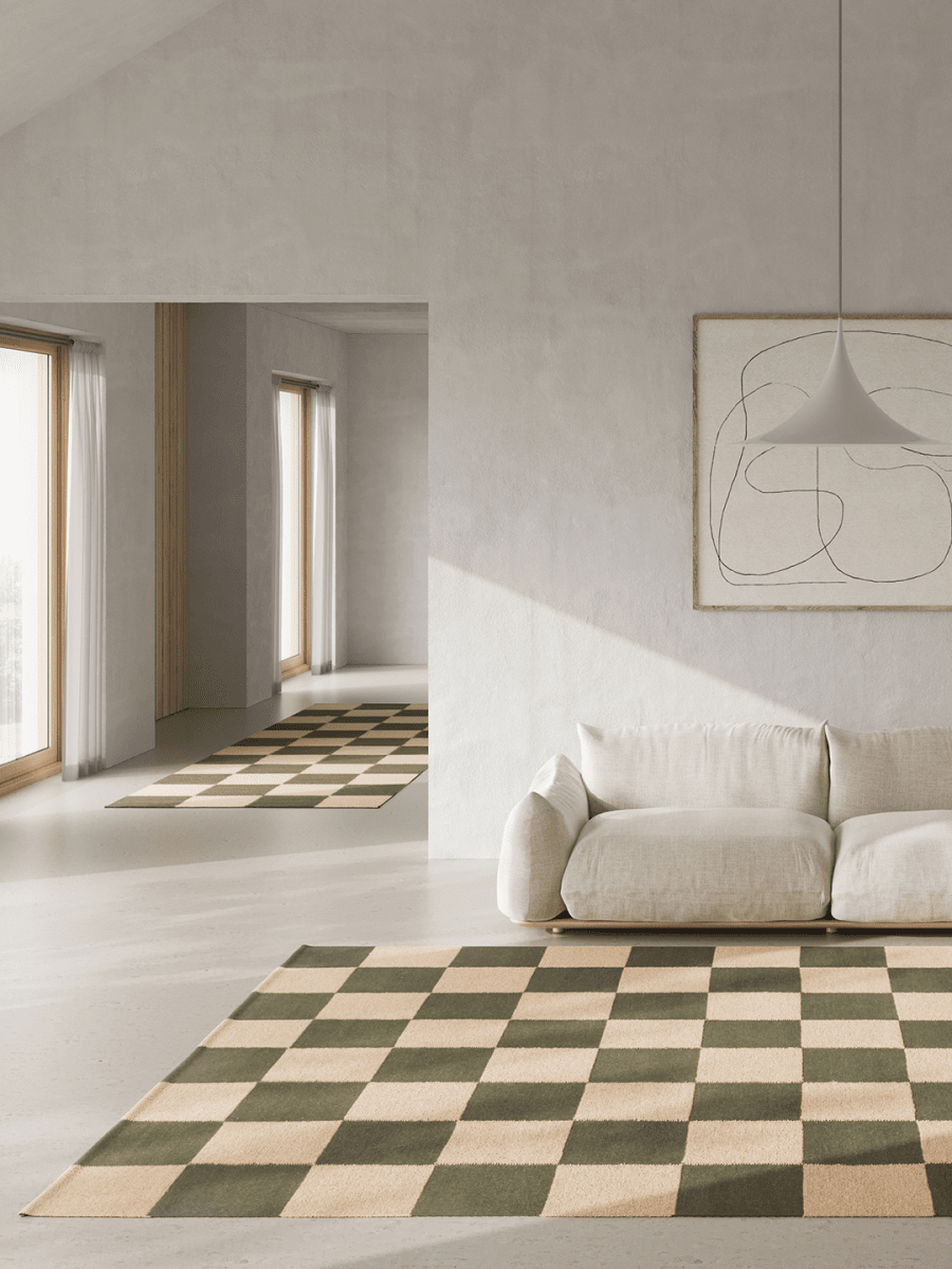 Square Forest Green/Natural