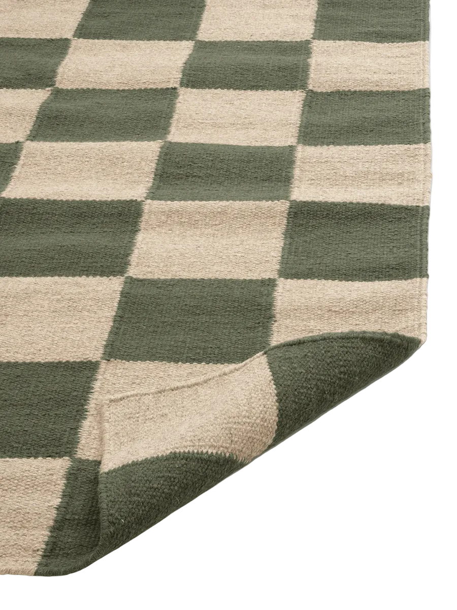 Gångmatta Square Skogsgrön/Natur