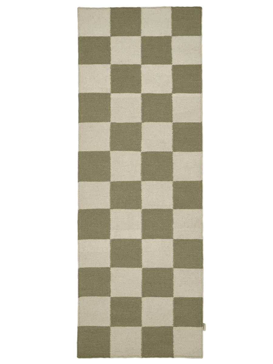 Gångmatta Square Vit/Grön