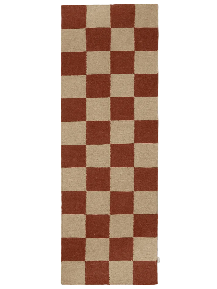 Gångmatta Square Terracotta/Natur