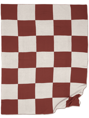 Pläd Square Mörk Terracotta