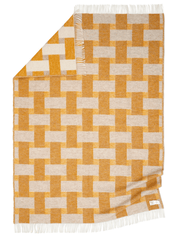 Pläd Weave Gul utbredd, mörk sida upp, inverterade färger.