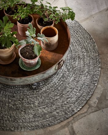 Classic Collection Merino rund Grå ull