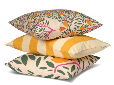 kudde-randig-orange-stripe-classiccollection