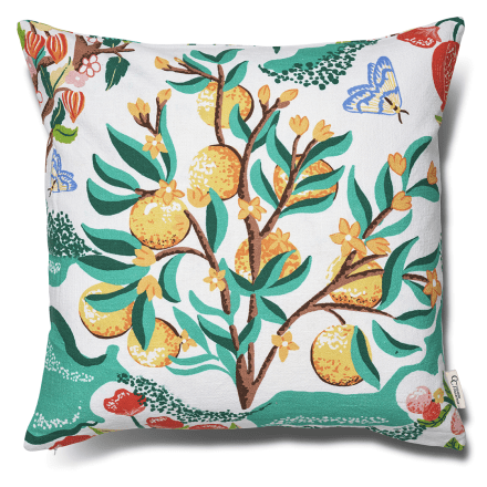 Botanical Orange Vit Bomullskudde Classic Collection