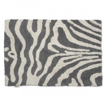 Bath mat Zebra Titanium/White Classic Collection