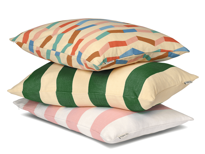 kudde-randig-grön-classiccollection