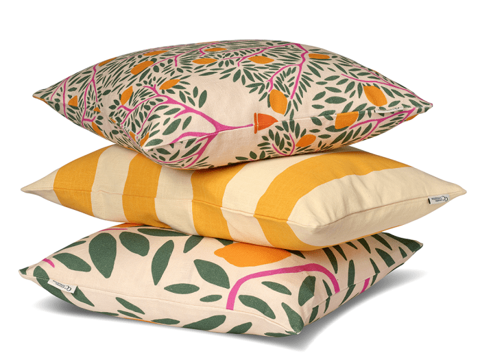 kudde-randig-orange-stripe-classiccollection