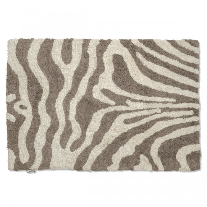 Badteppich Zebra 60x90 Simply Taupe/Weiß Classic Collection