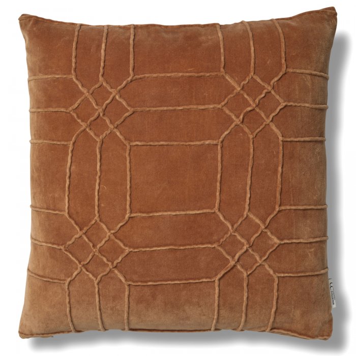 Classic Collection Cushion Cover Delhi 50x50 Glazed Ginger Rust