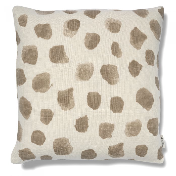 Cushion Cover Dotty 50x50 White/Desert Taupe Classic Collection