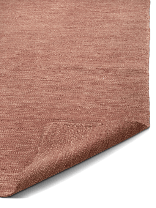 rostfärgad-gångmatta-ull-plain-coral-classiccollection